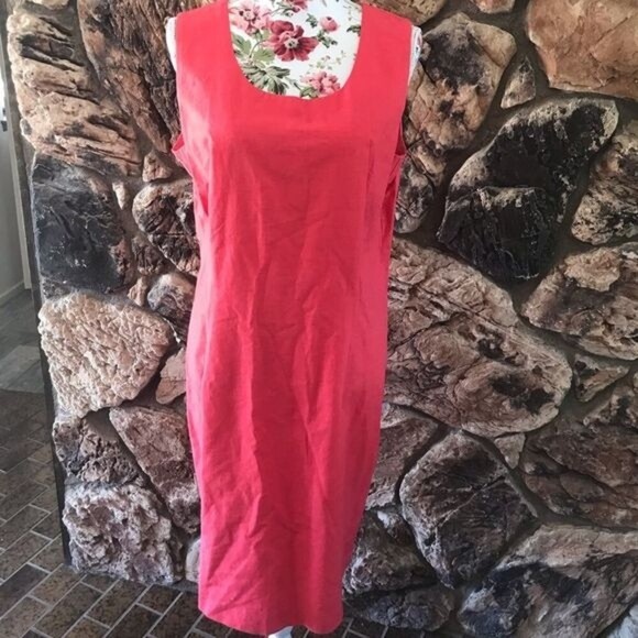 Vintage Sag Harbor Coral Dress w Jacket Size 12 - Picture 2 of 4